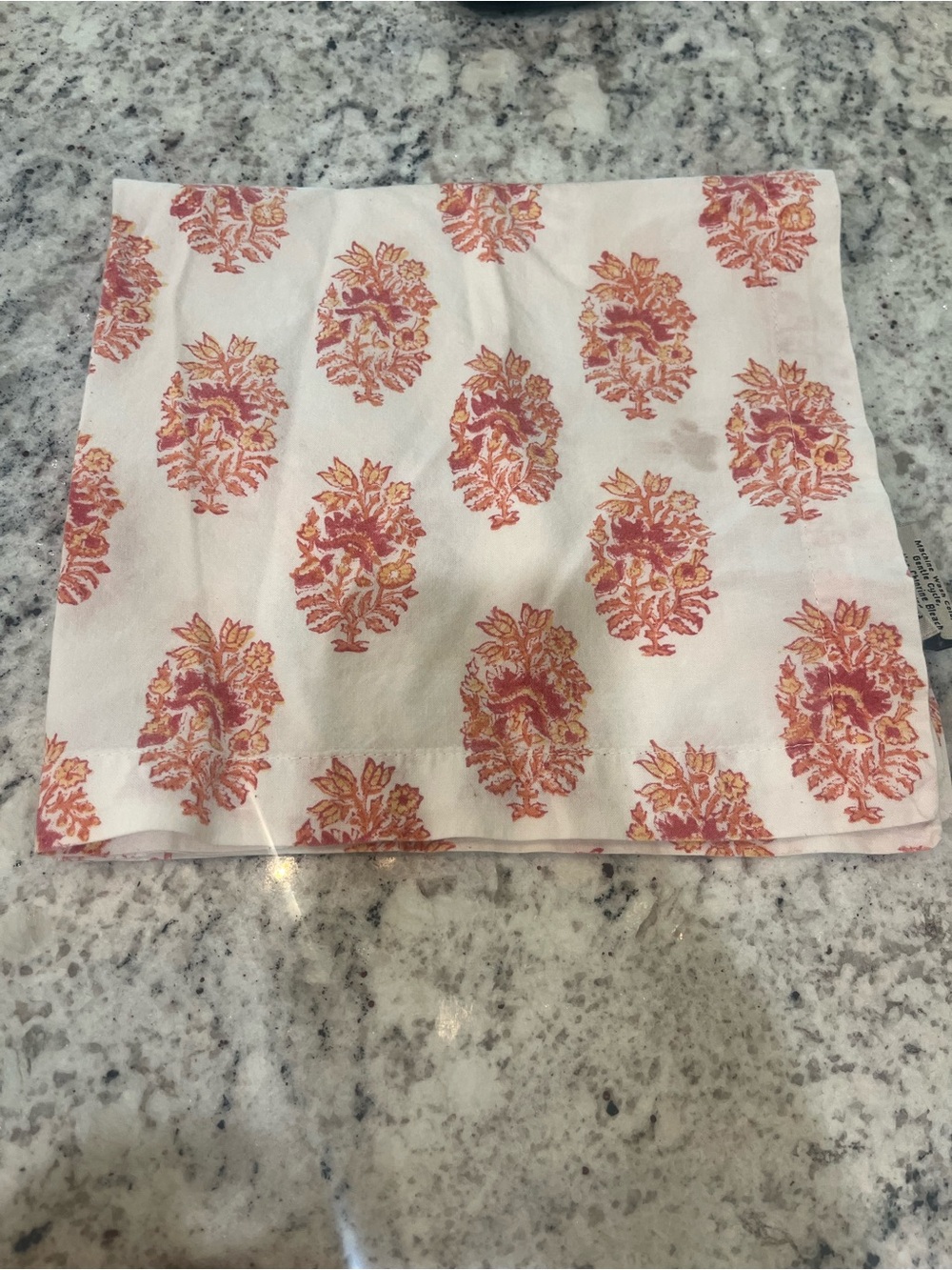 Pottery Barn Floral Paisley Cotton Cloth Napkins Set of 5 Coordinating Prints - Picture 6 of 9